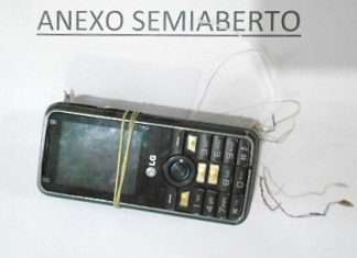 Agentes penitenciários de Prudente encontraram celular e pilhas na área externa da penitenciária