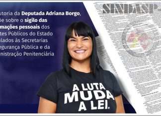 Projeto da deputada Adriana Borgo visa proteger dados pessoais de agentes penitenciários