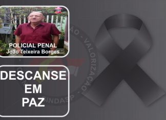 NOTA DE FALECIMENTO: MORRE POLICIAL PENAL DO CPP DE MONGAGUÁ