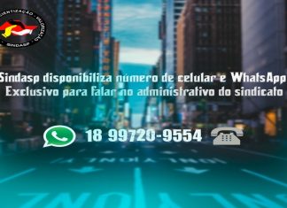 sindppesp disponibiliza número de celular e WhatsApp exclusivo para falar no administrativo do sindicato