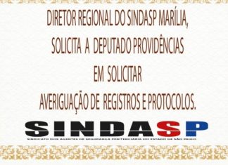sindppesp solicita número de registro de C.A.T e N.A.T do CDP de São Vicente