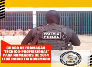 Curso de formação “Técnico-Profissional” para nomeados de 2014 terá inicio no mês de novembro