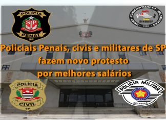 Policiais Penais, civis e militares de SP fazem novo protesto por melhores salários