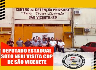 Sargento Neri se reuniu para visita em CDP de São Vicente