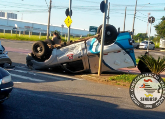 Acidente com viatura do CDP de Americana