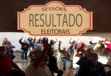 Resultado das sessões eleitorais para votação das chapas do sindppesp