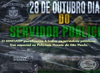 sindppesp PARABENIZA POLICIAIS PENAIS E DEMAIS SERVIDORES DO SISTEMA PENITENCIÁRIO PELO DIA DO FUNCIONÁRIO PÚBLICO