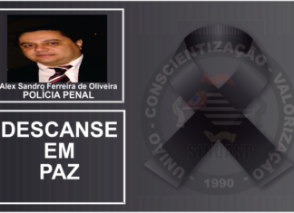 Nota de Pesar Policial Penal Alex Sandro Ferreira de Oliveira