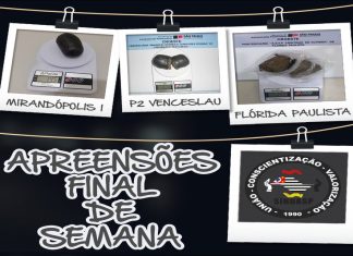 APREENSÕES NESTE FINAL DE SEMANA