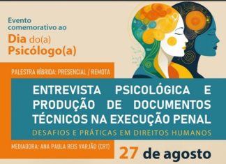 EVENTO PARA COMEMORAR O DIA DO PSICÓLOGO, EM 27/08