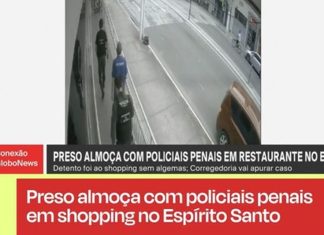 Preso almoça com Policiais Penais no Espírito Santo